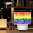 thumbnail image 6 of Cauagu Colorful Tie Dye for Rectangle Acrylic Night Light - Acrylic Modern Bedside Light with LED Light Lamp Base - Decorative Night Lamp for Restaurant Bar Cafe Shop, 6 of 9