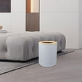 thumbnail image 6 of Small Wastebasket Trash Bin Fashionable Smooth Small Size Countertop Decor Easy Clean Bathroom Accessory Garbage Can for Dorm Room Home Desk Gray, 6 of 8