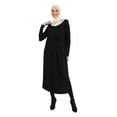 thumbnail image 3 of Black - Crew neck - Unlined - Modest Dress - Refka, 3 of 5