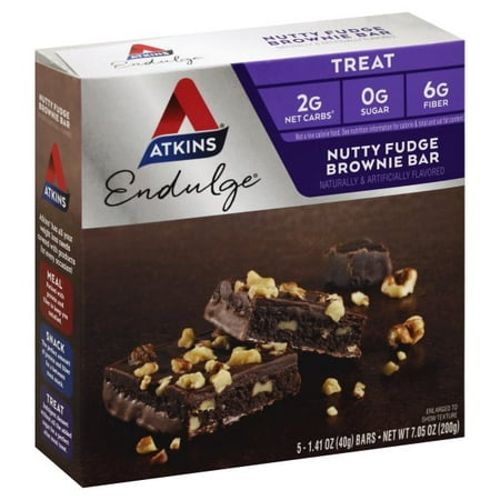 Atkins Endulge Bar Nutty Fudge Brownie - 5 Bars (Top 5 Best Meal Replacement Bars)
