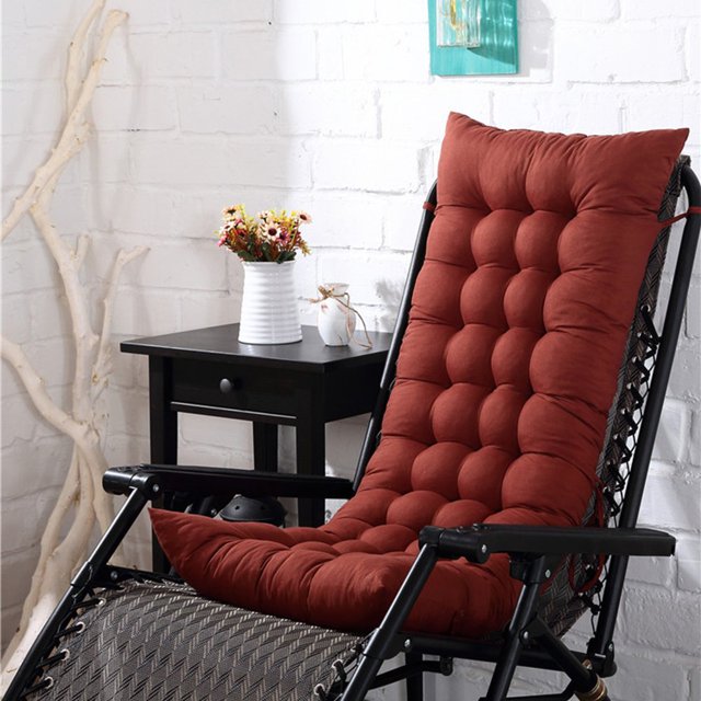 SUTENGDA Coussin de Chaise Berçante Imperméable - Coussin de Remplacement Résistant aux Intempéries pour Intérieur/extérieur, Coussin de Chaise à Dossier Haut, Coussins de Siège de Chaise de Patio (Bleu Premium 18.9” x 47.3”)