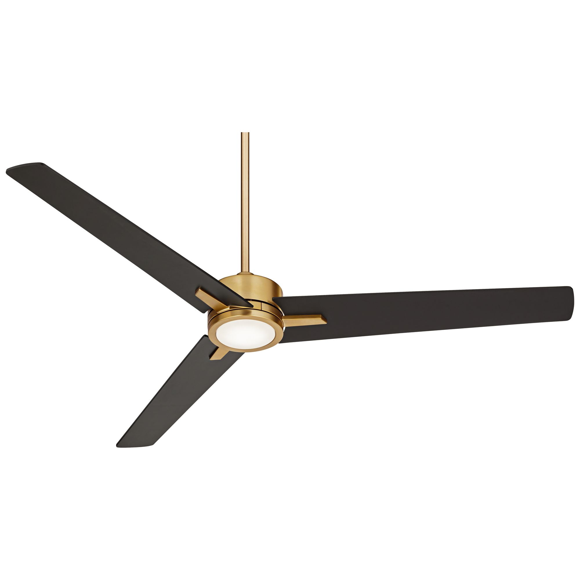 60" Casa Vieja Modern 3 Blade Indoor Ceiling Fan with Light LED Remote Soft Brass Black for House Bedroom Living Room Home Bedroom