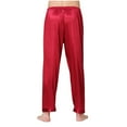 thumbnail image 3 of Mens Classic Silk Satin Pajamas Pyjamas Lounge Pants Sleep Bottoms Sleepwear Boxer, 3 of 6