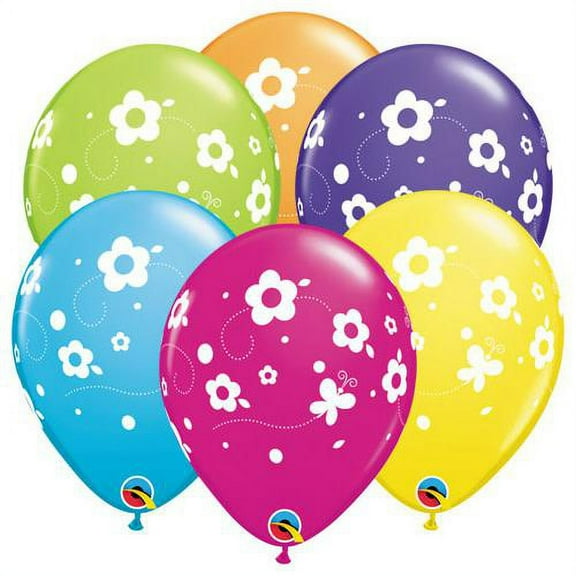 LOONBALLOON Birthday Bugs-Butterflies Balloons, 11″ DAISIES & BUTTERFLIES