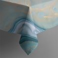 thumbnail image 4 of Blue Marble Gold Wave Pattern Rectangle Tablecloth 60"x120",Waterproof Polyester Rectangle Table Cloth, Wipeable Spillproof Polyester Tablecloth for Dining, Camping, Indoor and Outdoor, 4 of 6