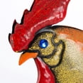 thumbnail image 5 of 20 inch LED Solar Red Metal Rooster with Rustic Finish.  Rechargeable AA Battery (1)., 5 of 7