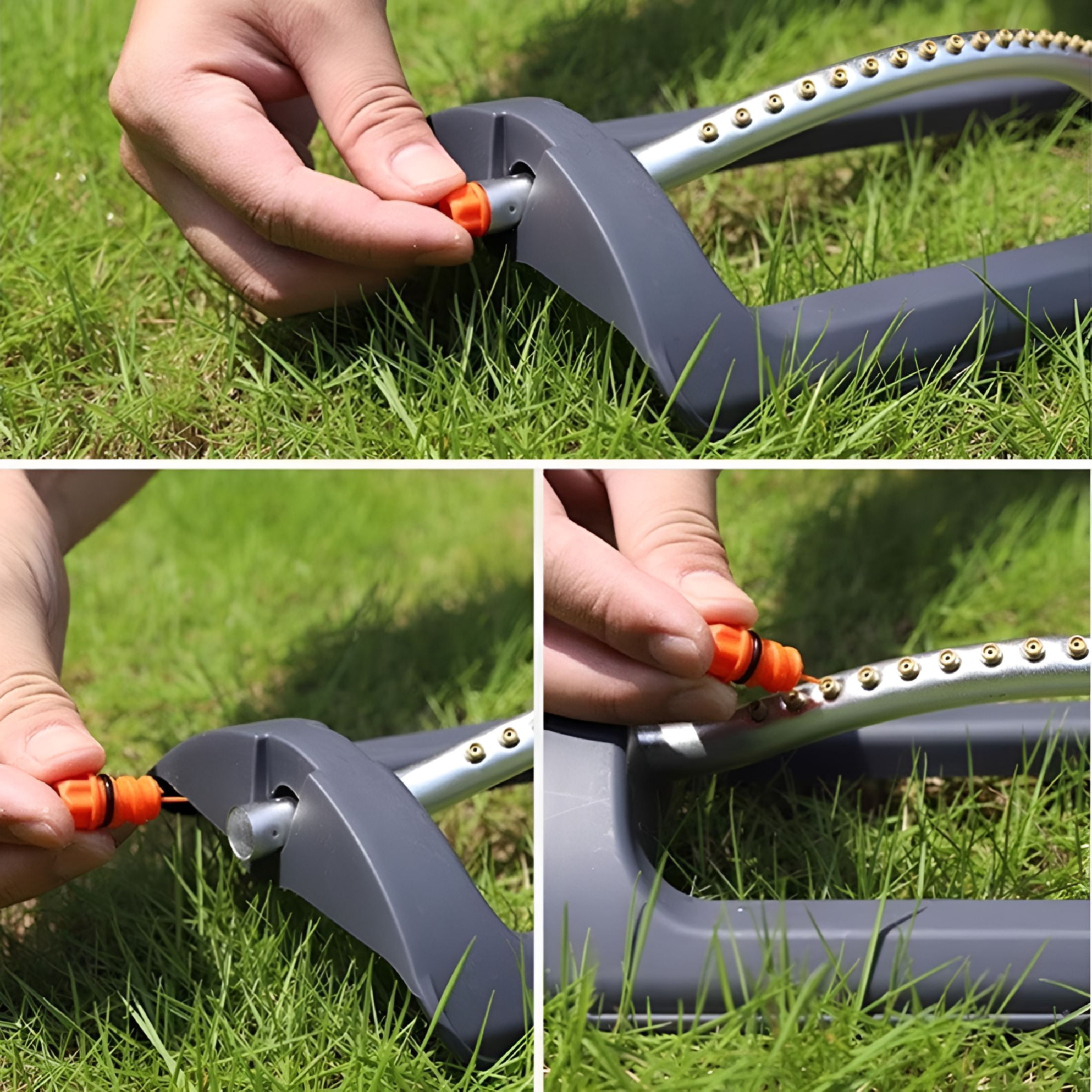 HIBIBUD Automatic Oscillating Lawn Sprinkler,19 Hole,4 Modes,Black Abs,Adjustable Water Sprinkler Watering Device for Lawn,Garden,Agricultural Irrigation