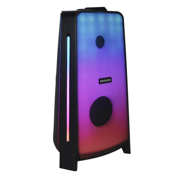 Aiwa AWPOK400LD - Bocina Bluetooth para Fiestas, Iluminación RGB, Portátil con Batería Recargable