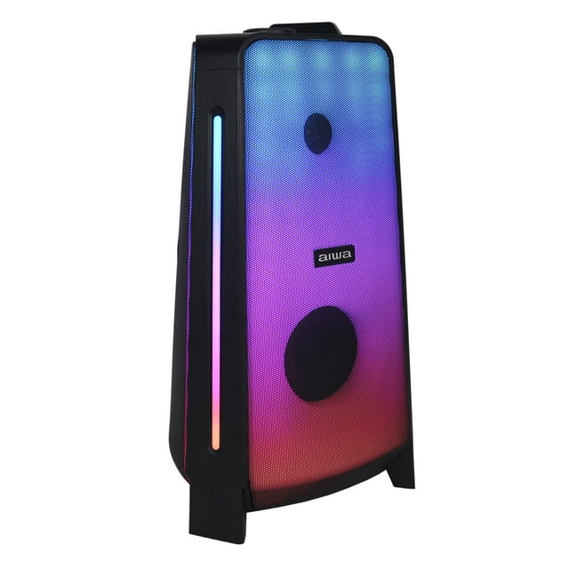 Aiwa AWPOK400LD - Bocina Bluetooth para Fiestas, Iluminación RGB, Portátil con Batería Recargable