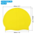 thumbnail image 2 of Unique Bargains Silicone Swim Caps Unisex NonSlip Pool Caps Waterproof Elastic Swimming Hats Yellow 2 Pack, 2 of 5