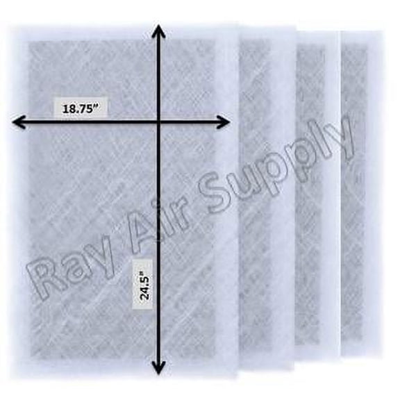 RAYAIR SUPPLY RS2-1400 Replacement Filter Pads Compatible with Dynamic Air Cleaner RS2-1400 Refills (4 Pack) WHITE