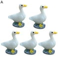 thumbnail image 2 of Flmtop 5Pcs Mini Statue de Canard Détail Délicat DIY Résine Micro Paysage Jardin Miniature Patio Décor, 2 of 8