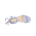 thumbnail image 4 of BLISSFUL STEP Sandales pour Femmes Unies d'Été à Talons Blocs à Lacets Violet 9,5, 4 of 7