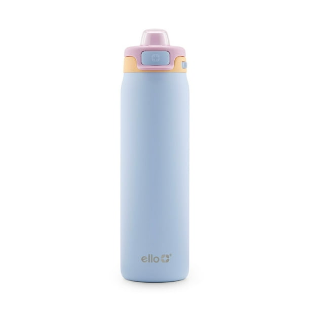 Botella de agua Ello Pop & Fill de acero inoxidable Coastal, 650 ml