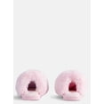 thumbnail image 3 of Wonder Nation Toddler, Little & Big Girls Faux Fur Puff Slippers, 3 of 6