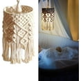 thumbnail image 2 of Macrame Lamp Shade - Boho Hanging Pendant Light Cover - Chandelier Decoration Shades, 2 of 6