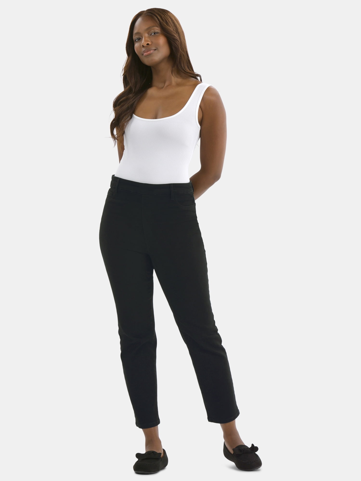 Time and Tru Women's High Rise Straight Leg Jeggings, 27.5" Inseam, Sizes XS-XXXL