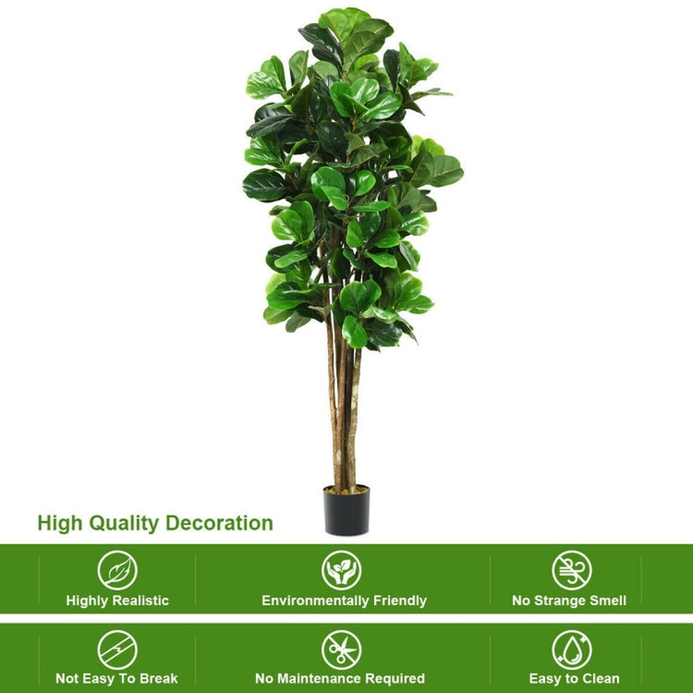 Barara King Artificial Plant, Tall Fake Plant, Indoor Home Décor, 6-Feet Artificial Indoor-Outdoor Home Decorative Planter