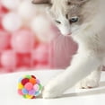 thumbnail image 3 of Colourful Cat Ball, Handmade Plush Bouncy Ball and Bark Interactive Toy for Cats Kittens Training, 3 of 9