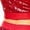 Red, variant on Girls Sparkle Sequins Ballet Dance Crop Tops Mesh Sleeve One Shoulder T-Shirt Jazz Hip Hop Dancewear Hot Pink 8