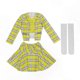 thumbnail image 1 of Plaid Dress Costume for Teenage Girls 2 Piece Outfit Cosplay Movie Inspired Birthday Party Carnival Clothing Set, 1 of 4