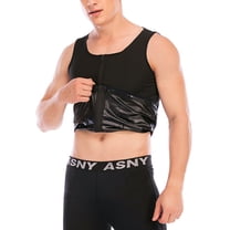 FUTATA Men's Sauna Vest Waist Trainer Sweat Enhancing Vest Slimming Shaper Corset Neoprene Tank Top Hot Sweat Workout Suit