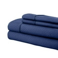 thumbnail image 2 of Martha Collection 1800 Series Embossed Deep Pocket Sheet Set - Super Soft & Wrinkle Free - Luxurious Bed Sheets Set (Twin Extra Long, Navy), 2 of 3