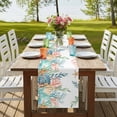 thumbnail image 4 of Table Runners 72 Inches Long Dress Scarves, Marine Life Farmhouse Kitchen/Dining Table Runner, Coffee Tablerunners, Nautical Underwater Coral Shell Starfish Watercolor 14x72 Inch, 4 of 9