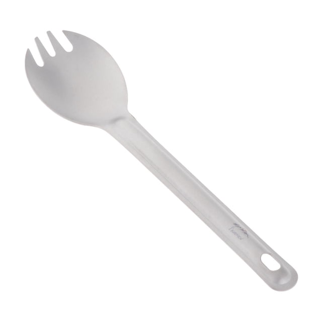 Cubiertos de Utensilios para Acampar, Utensilios de Viaje de 2 en 1 Portátiles, Dentada de Tenedor, Vajilla Multifunción para Comer Cu Soledad cuchara de mango largo