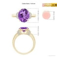 thumbnail image 5 of ANGARA Natural 3.15 Ct. Amethyst with Diamond Classic Ring in 14K Yellow Gold for Women (Ring Size: 12), 5 of 10
