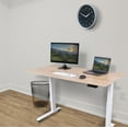 thumbnail image 3 of Stand Up Desk Store Electric Adjustable Height Standing Desk with Programmable Memory (White Frame/Natural Walnut Top, 60" Wide), 3 of 8