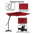 thumbnail image 4 of Mondawe 10ft Heavy Duty Patio Umbrella with Cross Base, 360° Rotation, Outdoor Hanging Offset Cantilever Market Sun Shade Umbrella, Red, 4 of 8