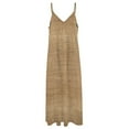 thumbnail image 3 of Burlap Sleeveless Dress women long dresses Women's dress Dress, 3 of 5