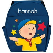 Personalized Caillou Stars Blue Backpack
