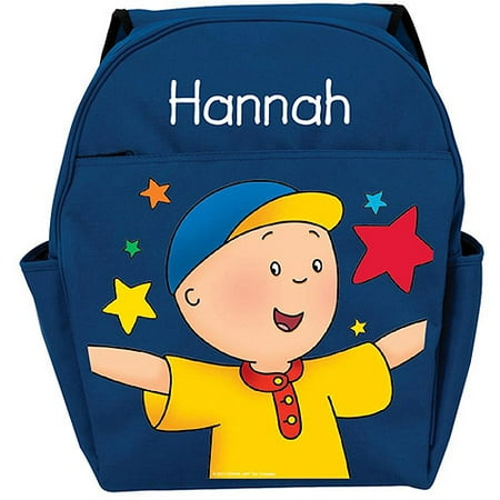 Personalized Caillou Stars Blue Backpack