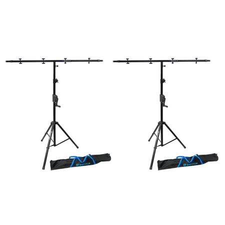 2 Rockville RVCS2 Adjustable Crank-Up Tripod Lighting Stands+Adjustable Crossbar