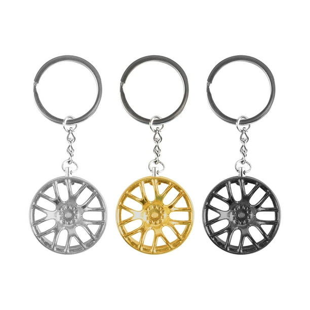 Llavero metálico para coche Llavero giratorio Llavero manual de velocidad Llavero con rueda y llanta