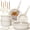 Cream White, variant on 21Pcs Ceramic Nonstick Cookware Set, Detachable Handle, Stackable, Oven/Induction Safe, for RV, Mother's Day Gift