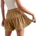 thumbnail image 3 of Summer High Waist Women Button Down Casual Denim Pants Jeans Shorts, 3 of 5