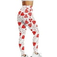 thumbnail image 3 of Tosmy Leggings For Women Valentine's Day Print High Waist Yoga Pants For Women's Tights Compression Yoga Running Fitness High Waist Leggings Soft, 3 of 4