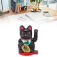 thumbnail image 1 of Waving Arm Lucky Cat Solar Powered Light Sensing Rotatable Base Bring Wealth  Luck 5 Inch Fortune Cat Decoration Waving Arm Lucky Cat, 1 of 8