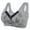 Grey, variant on Women Lace Front Buckle Prints Underwear Without Rims Vest Lace Plus Size Bra Underwear