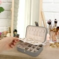 thumbnail image 5 of Jewelry Organizer, Small Jewelry Box Mini Jewelry Travel Case Storage and Organizer Portable Jewelry Storage Box/GRAY, 5 of 14