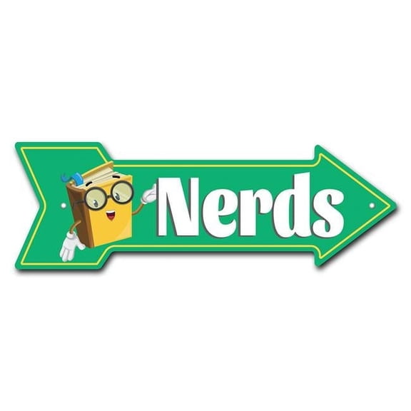 SignMission  18 in. Nerds Arrow Sign