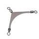 thumbnail image 3 of 10pcs Stainless Steel Barrel Rotate Swivels Rings Fishing Tackle Accessory (8#), 3 of 4