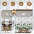 thumbnail image 5 of Summer Tropical Leaves Window Privacy Film, Green Botanical Palm Trees Static Cling UV Sun Blocking Heat Control Window Tint Day and Night, Non-Adhesive One Way Windows Privacy Cover 17.7''x78.7'', 5 of 7
