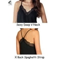 thumbnail image 6 of PULLIMORE Womens Sexy Cami Tank Top V Neck Lace Camisoles Summer Tops Casual Loose Spaghetti Strap Shirt Blouse（S, Wine Red), 6 of 7
