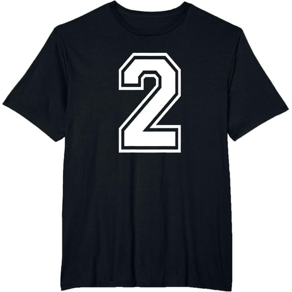 t-shirt Number 2 Birthday Numbered Uniform Sports Jersey Team T-Shirt mens，black，women，funny，men，journey，Crew Neck, Short Sleeve,printing