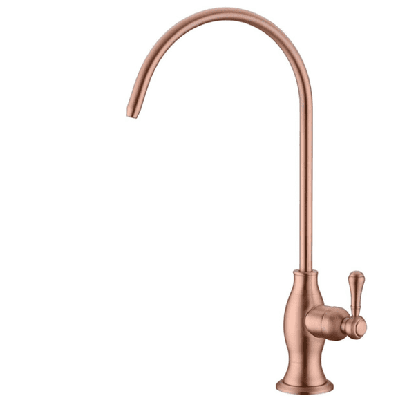 Drinking Water Faucet in Copper Finish, Retro Solid Brass Kitchen Water Filter Faucet, Commercial Water Filtration Faucet for Under Sink Water Filter System,Copper Finish,Non-Air Gap