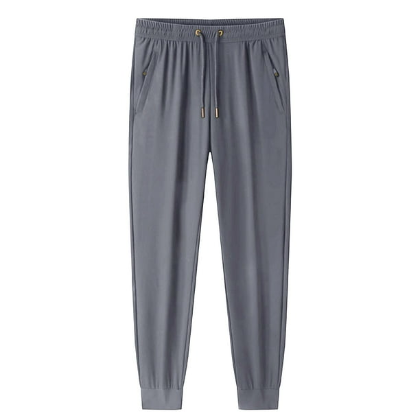 Pantalones de chándal holgados lisos para adultos: pantalones cómodos y casuales de corte ancho, poliéster, S-XXXXXXL